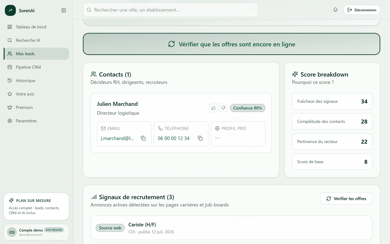 Capture SorenAI : Fiche décideur